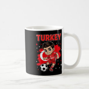 Taza De Café Meta de niño de Turquía Caricatura Türkiye Bandera