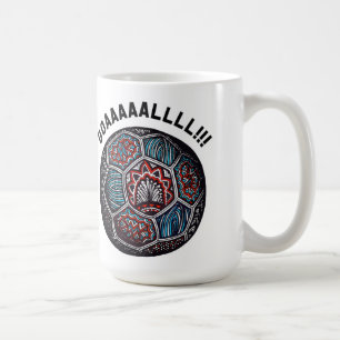 Taza De Café META del balón de fútbol