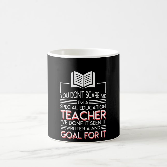 Taza De Café Meta escrita profesor de la educación especial él (Centro)