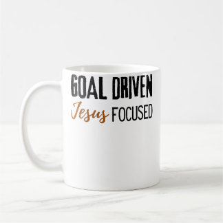 Taza De Café Meta impulsada por Jesús con enfoque motivacional 