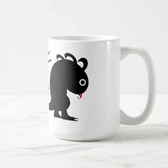 Taza De Café Metáfora #5 (Dinosaurio con meteorito) (Derecha)