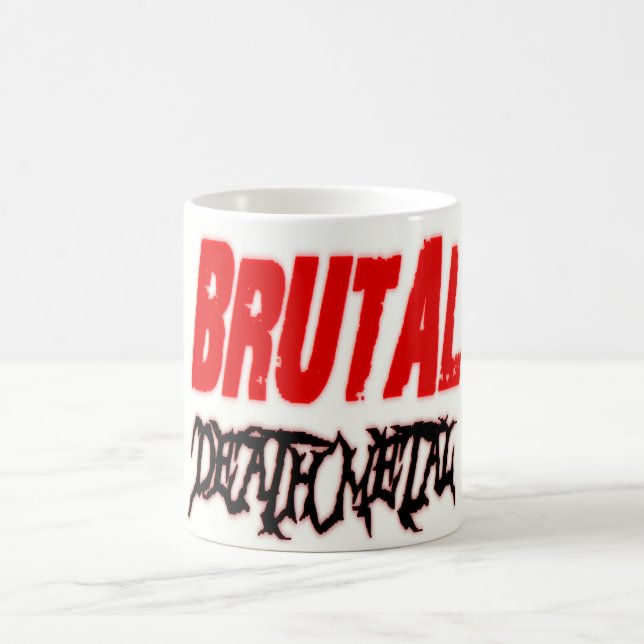 Taza De Café Metal brutal de la muerte - "taza " (Centro)