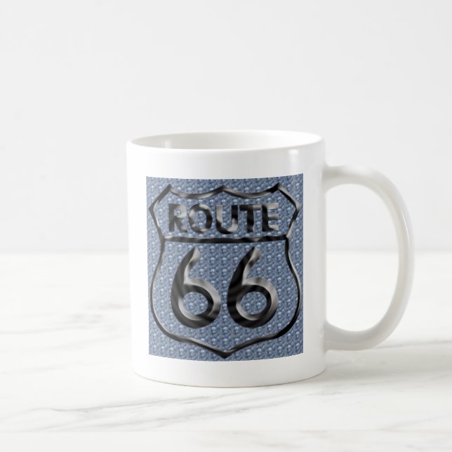 Taza De Café Metal martillado de la ruta 66 (Derecha)