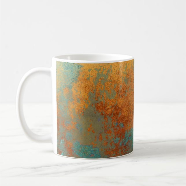 Taza De Café Metálico de moda Rich Copper Patina (Izquierda)