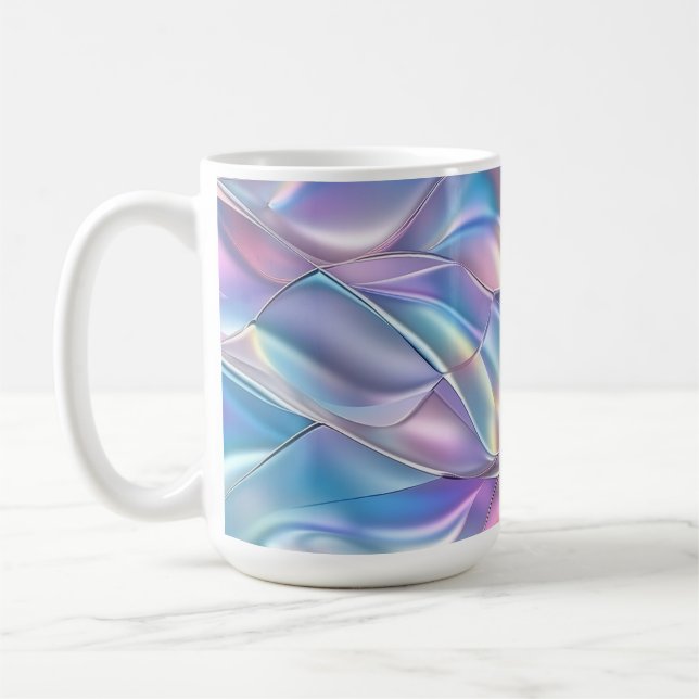 Taza De Café Metálico iridiscente 6 Geométrico (Izquierda)