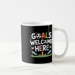 Taza De Café Metas Bienvenidas Aquí Fútbol Retro