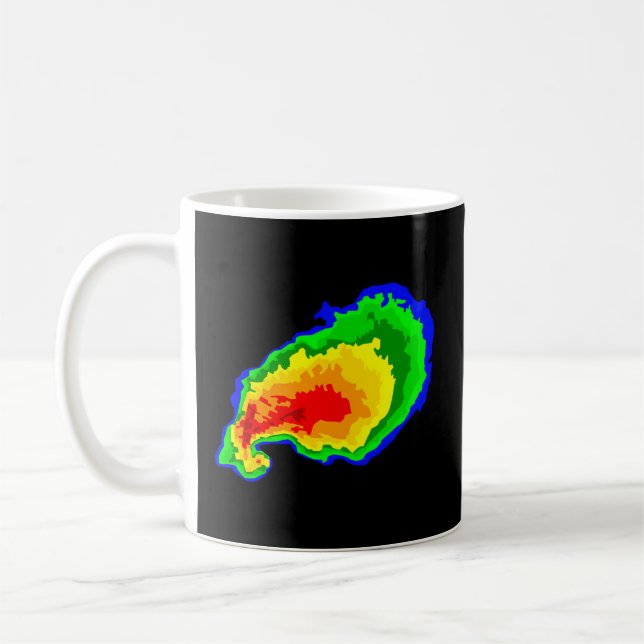 Taza De Café Meteorólogo Cazando Tormentas De Twisting Cumuloni (Izquierda)