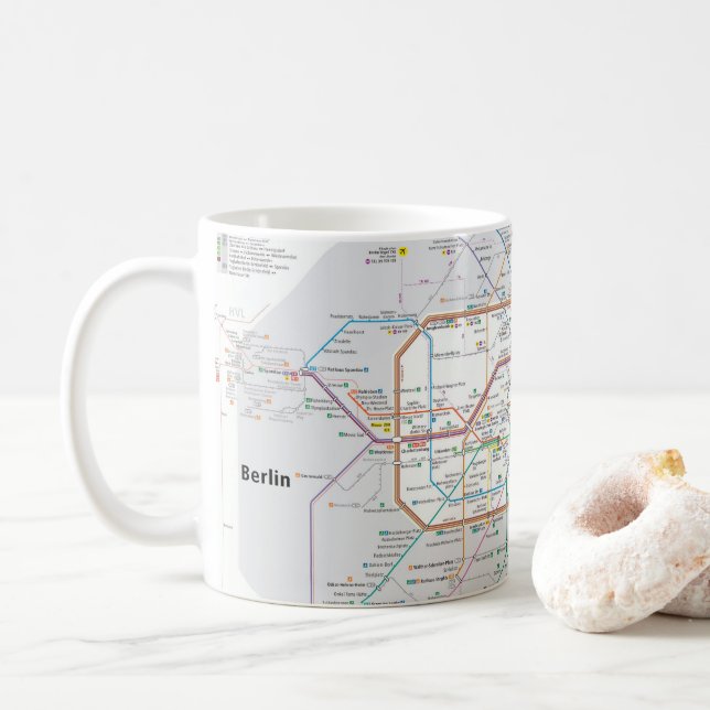 Taza De Café Metro de Berlín (Con donut)