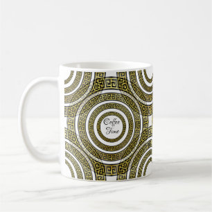 Taza De Café Metro de clave griega en Artdeco de simetría geomé
