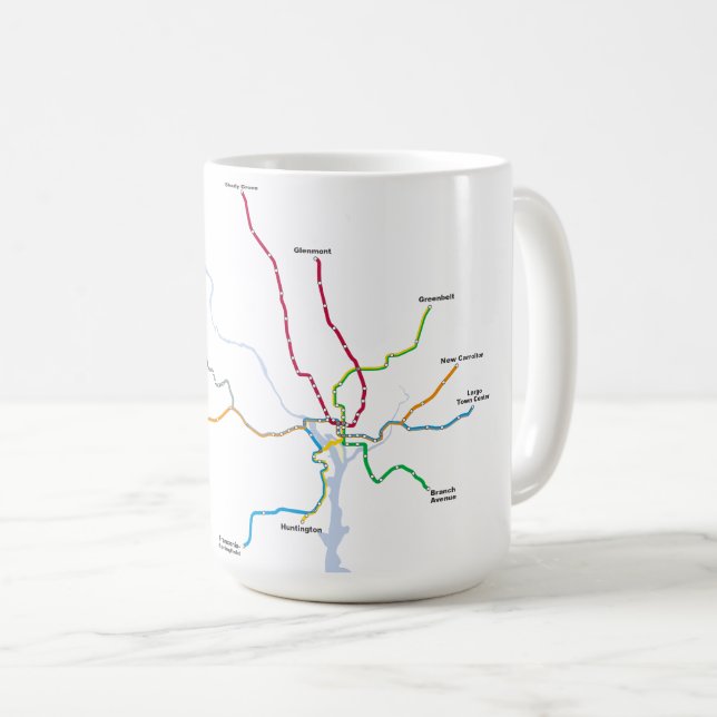 Taza De Café Metrorail WMATA (Anverso derecho)