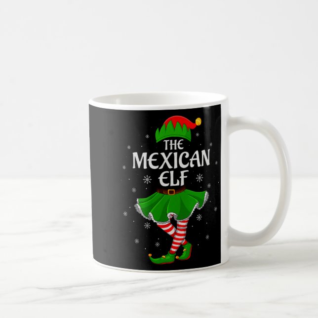 Taza De Café Mexican Elf Christmas Family Girls Women Elf Squad (Derecha)