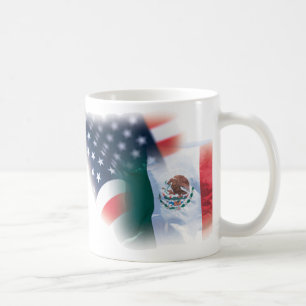 Taza de café mexicana-americano con Eagle