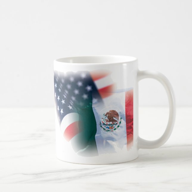 Taza de café mexicana-americano con Eagle (Derecha)