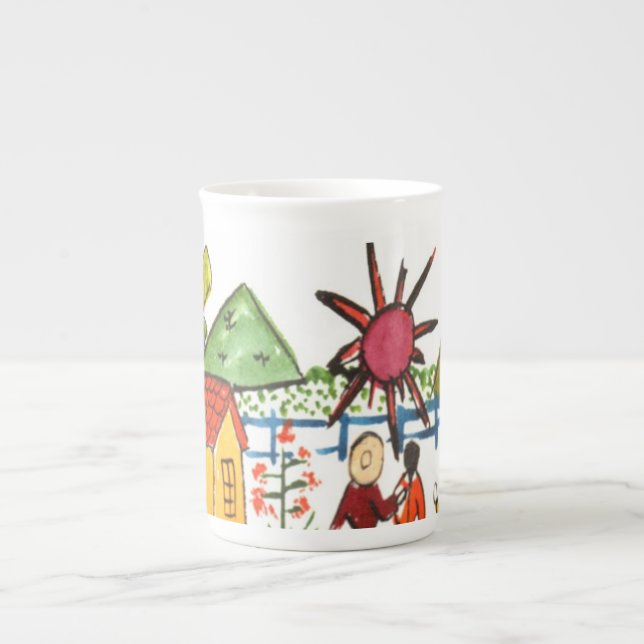 Taza de café mexicana de la escena (Frente)