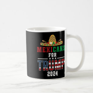 Taza De Café Mexicanos Por Trump Bandera De EE. UU. Votar Repub
