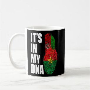 Taza De Café Mezcla De Bandera Del Adn En Afganistán Y Burkina