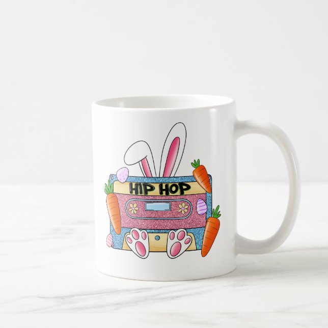 Taza De Café Mezcla de conejito de Pascua de Hip-Hop - Cassette (Derecha)