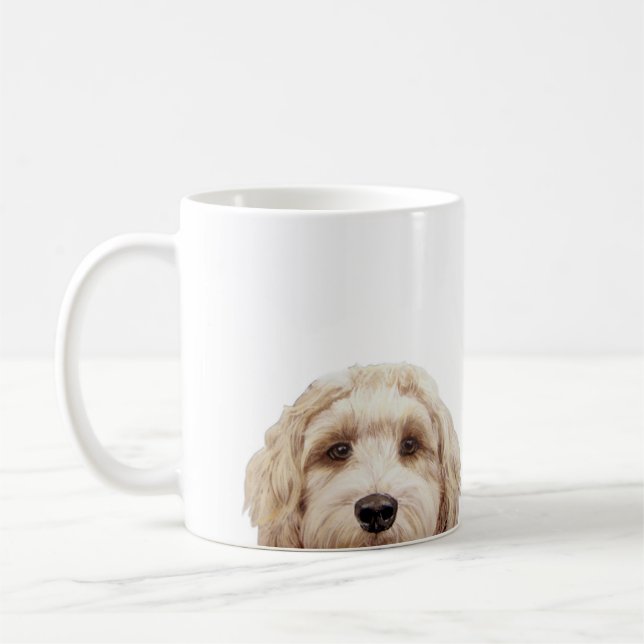 Taza De Café Mezcla de doodle Beige por miart (Izquierda)