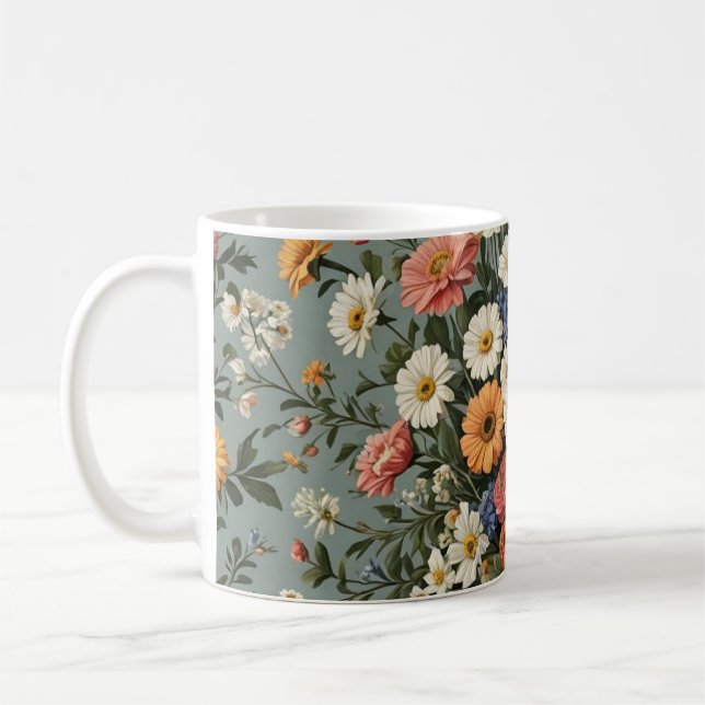 Taza De Café Mezcla de flores en un jarrón (Izquierda)
