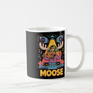 Taza De Café Mezcla De Moose Animal Dj Ganó Diversión Musical