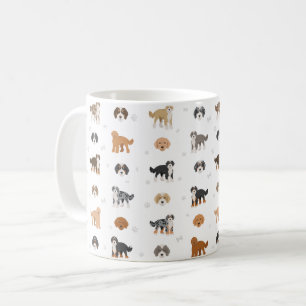 Taza de café mezcla de perro Bernedoodle