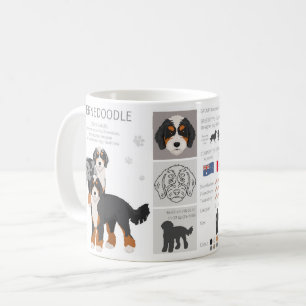 Taza de café mezcla de perro Bernedoodle