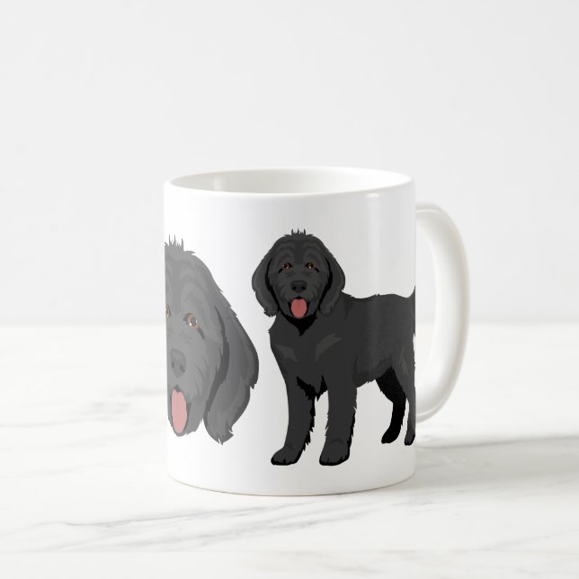 Taza de café mezcla de perro Goldendoodle (Anverso derecho)