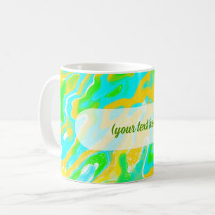 Taza De Café Mezcla de pintura líquida de textura de mármol de 