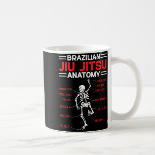 Taza De Café Mezcla divertida de anatomía de Jiu Jitsu brasileñ