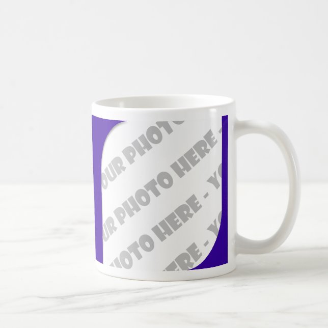 Taza De Café Mezcla fotográfica de curvas índigo - Crea tu prop (Derecha)