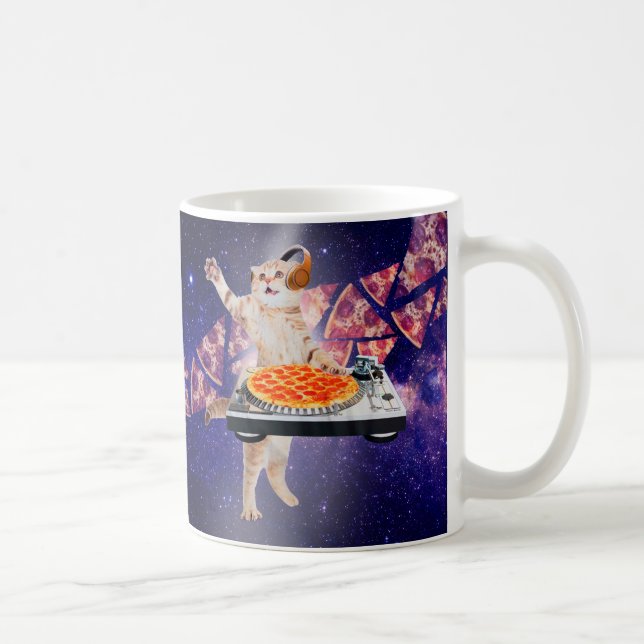 Taza De Café Mezclador conmutable de gato DJ (Derecha)