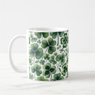 Taza De Café Mezcolanza de Trébol de Cuatro Hojas