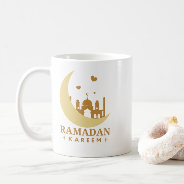 Taza De Café Mezquita Crescent Luna Ramadan Kareem -2023- (Con donut)