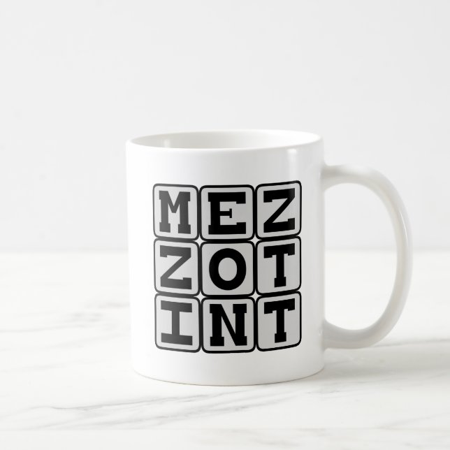 Taza De Café Mezzotint, Proceso de Grabado (Derecha)