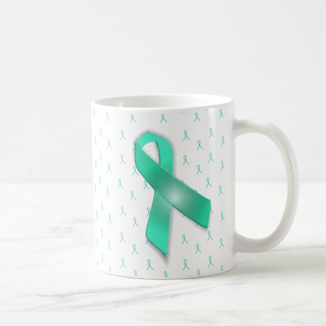 Taza De Café MG Cinta de sensibilización Coffee Mug Verde azula (Derecha)