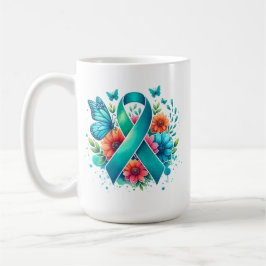 Taza De Café MG Conciencia | Myasthenia Gravis Warrivis Ribbon