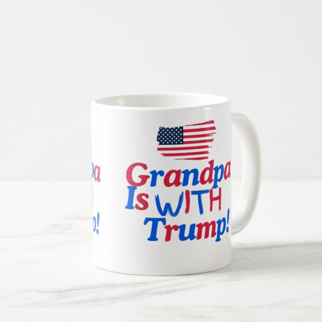 Taza De Café Mi abuelo está con Donald Trump (Anverso derecho)