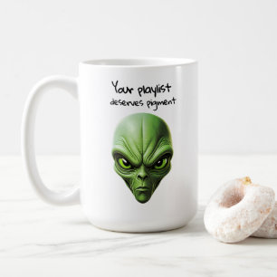 Taza De Café "Mi alien y Mi lista de reproducción" diseño de vi