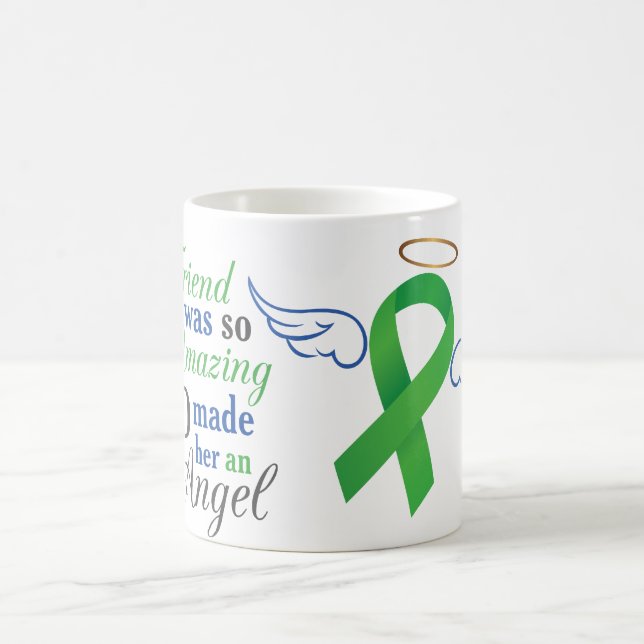 Taza De Café Mi amigo un ángel - cáncer hepático (Centro)