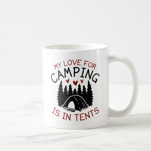 Taza De Café Mi Amor Por El Camping (Derecha)
