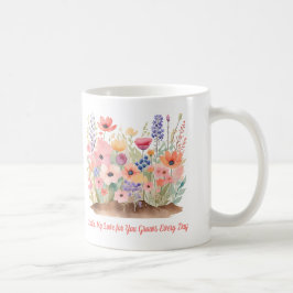 Taza De Café Mi amor por ti crece cada día color de agua Person