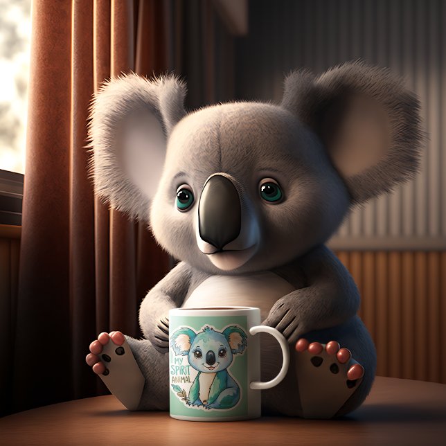 Taza De Café Mi animal espiritual Koala Mug (This cute, "My Spirit Animal" koala mug would make a great gift for the koala lover in your life! )