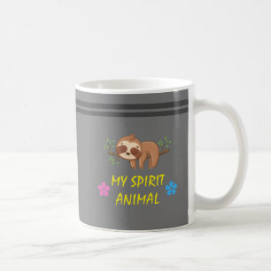Taza De Café Mi animal espiritual   Perezoso dormido lindo