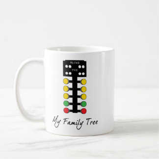 Taza De Café Mi árbol de familia - árbol de navidad de las