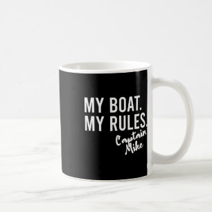 Taza De Café Mi Barco Mis Reglas Capitán Mike Embarcaciones Per