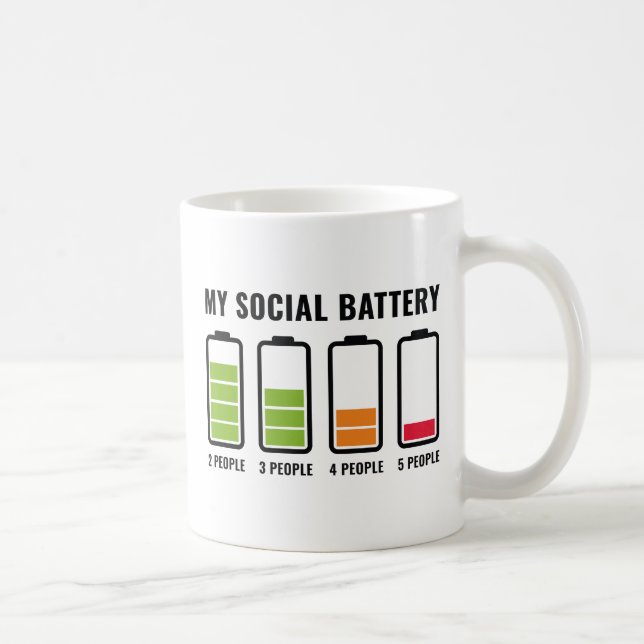 Taza De Café Mi batería social (Derecha)