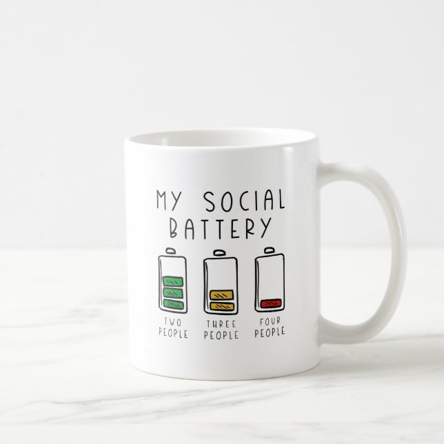 Taza De Café Mi batería social (Derecha)