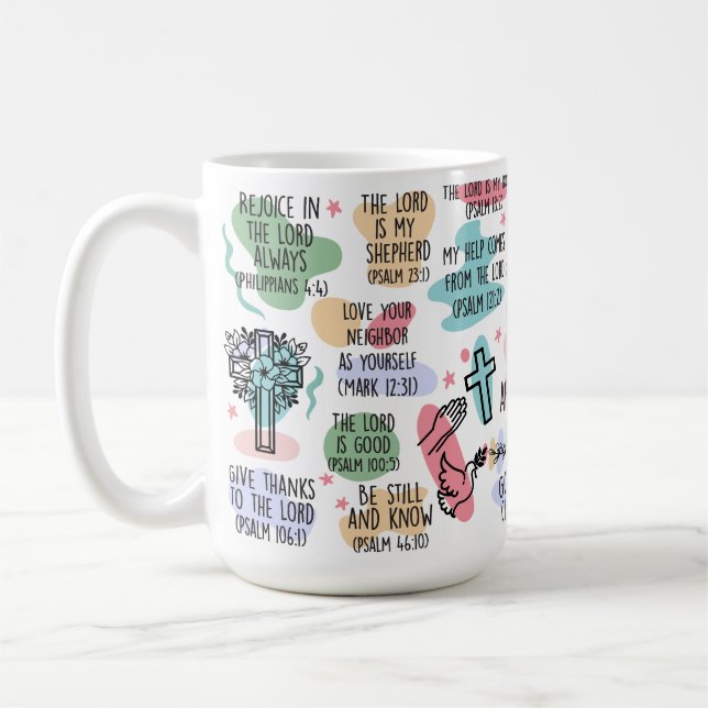 Taza De Café Mi Biblia diaria afirma que beberá té o (Izquierda)