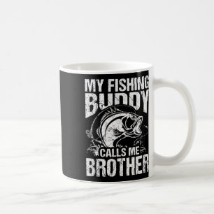 Taza De Café Mi Buda Pescador Me Llama Hermano Fisherman Funny