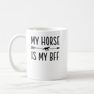 Taza De Café Mi Caballo Es Mi BFF - Caballo Montando Camiseta